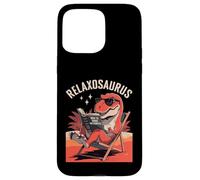 Carcasa para iPhone 15 Pro MAX Lector de Libros de meteoritos de Lectura de Dinosaurios relajados Funny Dino