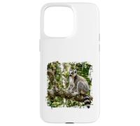 Carcasa para iPhone 15 Pro MAX Lémur Vida Silvestre Animal Selva Bosque Árbol Rama Tropical
