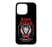 Carcasa para iPhone 15 Pro MAX León de Judá Apocalipsis 5:5 Verso bíblico gótico Cristiano