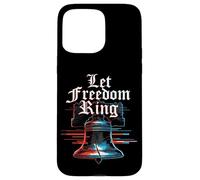 Carcasa para iPhone 15 Pro MAX Let Freedom Ring Liberty Bell USA 250 de Julio 4 Glitch