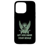 Carcasa para iPhone 15 Pro MAX Let God Guide Your Soul Ángel Alas Fe Espiritual
