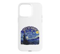 Carcasa para iPhone 15 Pro MAX Let It Gogh Noche Estrellada Divertido Artista Van Gogh Bellas Artes