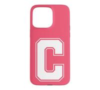 Carcasa para iPhone 15 Pro MAX Letra C Big Bold Capital Varsity Alfabeto Monograma