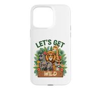 Carcasa para iPhone 15 Pro MAX Let's Get Wild Safari Animales Jungla Aventura Gráfico