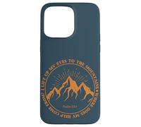 Carcasa para iPhone 15 Pro MAX Levanto mis Ojos a Las montañas Salmo 121:1 Fe Bíblica
