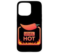 Carcasa para iPhone 15 Pro MAX Level Hot Picante Chili Pepper Workout Lifting Gym Foodie