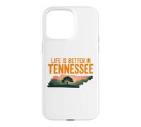 Carcasa para iPhone 15 Pro MAX Life Is Better in Tennessee, Scenic TN State Outline Sunset
