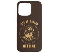 Carcasa para iPhone 15 Pro MAX Life is Better Offline - Camping & Star Gazing Nature Quote