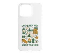 Carcasa para iPhone 15 Pro MAX Life Is Better Under The Stars Vintage Camping Outdoor Art