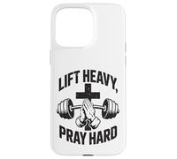 Carcasa para iPhone 15 Pro MAX Lift Heavy Pray Hard - Gimnasio de Entrenamiento Cristiano