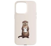 Carcasa para iPhone 15 Pro MAX Linda Nutria sosteniendo Papel higiénico Divertido Humor de baño