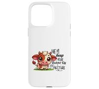 Carcasa para iPhone 15 Pro MAX Linda Vaca Mantener Fuera de mi Pasto