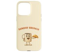 Carcasa para iPhone 15 Pro MAX Lindo café Mascota Domingo Brunch Amante Foodies Vintage Retro