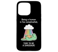 Carcasa para iPhone 15 Pro MAX Lindo Disfraz de Dinosaurio T-Rex Rainbow Time To Be A Dino