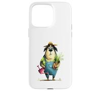 Carcasa para iPhone 15 Pro MAX Lindo Jardinero para Perros con regadera de Zanahorias