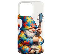 Carcasa para iPhone 15 Pro MAX Lindo Rompecabezas gnomo Conciencia sobre el Autismo