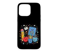 Carcasa para iPhone 15 Pro MAX Lindos diseños de Aprendizaje de Suministros Escolares Felices