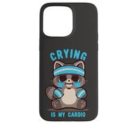 Carcasa para iPhone 15 Pro MAX Llorar es mi Mapache Cardiovascular