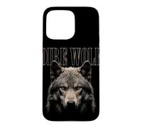 Carcasa para iPhone 15 Pro MAX Lobo Dire Cara Luz De Luna Bosque Fauna Silvestre Naturaleza