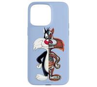Carcasa para iPhone 15 Pro MAX Looney Tunes Slyvester Half Skeleton