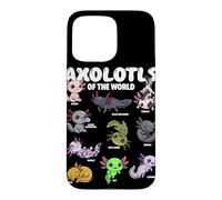 Carcasa para iPhone 15 Pro MAX Los axolotles del Mundo crían Lindos Axolotl Amantes de los Animales