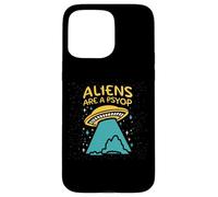Carcasa para iPhone 15 Pro MAX Los Extraterrestres Son un Psyop Divertido OVNI Desinformación Engaño Alien Meme
