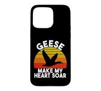Carcasa para iPhone 15 Pro MAX Los Gansos Hacen Que mi corazón se Eleve Ganso