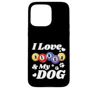 Carcasa para iPhone 15 Pro MAX Love Bingo and Dogs Night Lucky Game Party