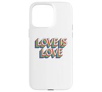 Carcasa para iPhone 15 Pro MAX Love Is Love Orgullo Gay Retro Vintage Mes del Orgullo LGBT