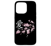 Carcasa para iPhone 15 Pro MAX Love Kanji Symbol & Japanese Sakura Valentine’s Day