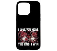 Carcasa para iPhone 15 Pro MAX Love You More The End I Win Floral Rose Flower GNOME Couple