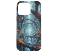 Carcasa para iPhone 15 Pro MAX Mago Fantasía Ciudad Subterránea Portal Espiral Caverna