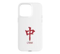 Carcasa para iPhone 15 Pro MAX Mahjong Lovers Crak Red Dragon Símbolo Azulejos Puntos Bam Kung