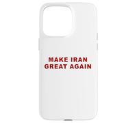 Carcasa para iPhone 15 Pro MAX Make Iran Great Again - Minimal Text White & Red