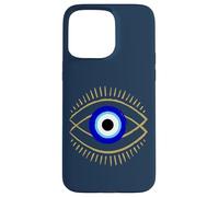 Carcasa para iPhone 15 Pro MAX Mal de Ojo Azul con símbolo de protección mística para Hombres y Mujeres