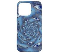 Carcasa para iPhone 15 Pro MAX Mal de Ojo Espiral Protección mística Espiritual Boho Ojos