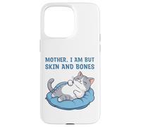 Carcasa para iPhone 15 Pro MAX Mamá, Soy Pero Piel y Huesos Gracioso Gato mamá Amante de los Gatos