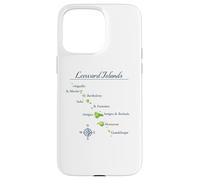 Carcasa para iPhone 15 Pro MAX Mapa de Islas de Sotavento Antigua St Martin Brabuda