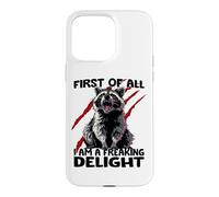 Carcasa para iPhone 15 Pro MAX Mapache Sarcasmo descarado Mapache Caos Basura Panda