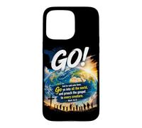 Carcasa para iPhone 15 Pro MAX Mark 16:15 Go Into All The World and Preach The Gospel