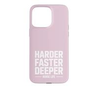 Carcasa para iPhone 15 Pro MAX Más difícil más rápido Vida de Enfermera más Profunda RCP Humor