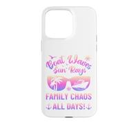 Carcasa para iPhone 15 Pro MAX Matching Family Boat Waves Sun Rays Family Chaos All Days
