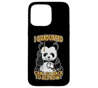 Carcasa para iPhone 15 Pro MAX Me gradué ¿Puedo Volver a la Cama Ahora Confundido Oso Panda