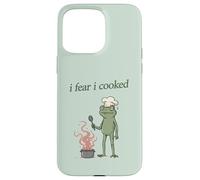Carcasa para iPhone 15 Pro MAX Me temo Que cociné a Frog Chef Burning Food, Divertido Meme de Weirdcore