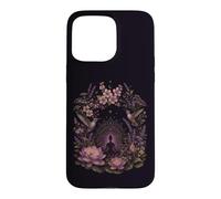 Carcasa para iPhone 15 Pro MAX Meditación Lotus Colibrí Floral Mandala Luna Yoga