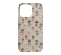 Carcasa para iPhone 15 Pro MAX Medusa Océano Animal Vida Marina Vintage