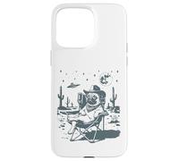 Carcasa para iPhone 15 Pro MAX Meme Divertido de Perro Pug Cowboy UFO Western