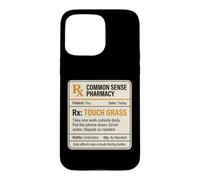 Carcasa para iPhone 15 Pro MAX Meme Divertido de Touch Grass Prescription RX Go Outside Care