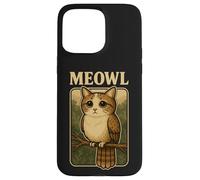Carcasa para iPhone 15 Pro MAX Meowl - Funny Meow Cat Owl Brainrot Meme Gaming Argot