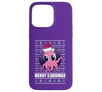 Carcasa para iPhone 15 Pro MAX Merry SQUIDMAS Suéter Feo de Navidad con diseño de Pulpo de Papá Noel